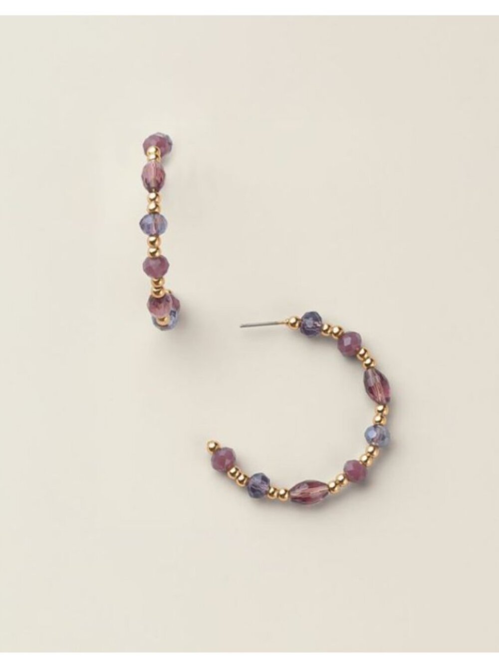 Avon Studio 1886 Purple Twilight Hoop Earrings-New In Box